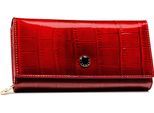 Peterson | Portafoglio In Pelle, Con Chiusura Rfid, Da Donna, Rosso, 19X10 Cm