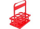 Merco Multipack 2 Pezzi Supporto 6 Portabottiglie In Plastica Rosso