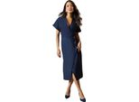 Principles - Abito A Portafoglio Con Bottoni Per Donna DH7887 (38 It) (Blu Navy)