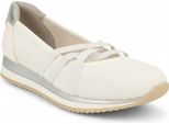 Jana Vegan 8-22173-42 Scarpe Da Donna H-Width Comfort Ballerina Bianco/Argento