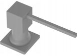 Granitan | Distributore Di Sapone Quadrato - Grigio - Accessori Bagno Di Alta Qualità - Facile Installazione - 300Ml