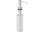 Granitan | Distributore Di Sapone Rotondo - Bianco - 360Ml - Acciaio Inox - Facile Installazione - Punta Rotante