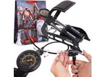 Fit4Med | Pompa A Pedale - Lunghezza 300 Mm - Manometro Fino A 11 Bar - Regalo Di Natale - Pompa A Pedale