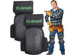 FIT4MED | Ginocchiera In Gel - Nero - 310 X 200 X 70 Mm - 630 G - 2 Pezzi - Protezione Del Ginocchio