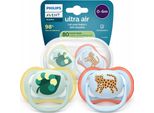 Philips Avent Succhietto SCF087/02 Ultra Air, Succhietto Classico Per Bambini, Ortodontico, Silicone, Bambino/Ragazza, Lavabile In Lavastoviglie