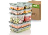 Set Di Contenitori Viwares Con Valvola, Contenitori Impilabili Con Coperchio, Ermetici, Senza Bpa, In Plastica Per Alimenti, Verdure, Frutta E Prodotti Secchi, (1,15L/2,35L/5L)