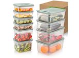 Set Di Contenitori Per Alimenti Viware Con Valvola, Contenitori Impilabili Con Coperchio, Ermetici, Senza Bpa, Contenitori In Plastica Per Alimenti, Verdura, Frutta E Prodotti Secchi, (1,15 L/2,35 L//3,8 L/5 L)