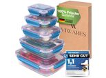 Set Di Contenitori Per Alimenti Viwares - 5 Contenitori Con Coperchio Per La Cucina E Gli Alimenti - Pratici Contenitori Per Microonde - Contenitori Per La Preparazione Dei Pasti