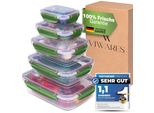Set Di Contenitori Per Alimenti Viwares - 5 Contenitori Con Coperchio Per La Cucina E Gli Alimenti - Pratici Contenitori Per Microonde - Contenitori Per La Preparazione Dei Pasti