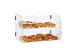 Vetrina Commerciale Per Panetteria A 3 Livelli - Vetrina In Acrilico 558X356X356 Mm - Robuste Cerniere Doppie - Vetrina Per Pasticceria Per Ciambelle, Bagel, Torte, Biscotti Ecc.