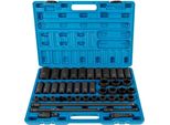 Set Di Chiavi A Bussola Da 1/2 Pollice, Set Di Chiavi A Percussione Da 43 Pezzi, Assortimento Di Chiavi A Bussola Standard, Metriche 9-30 Mm, Set Di Chiavi A Bussola A 6 Punte