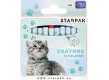 Pastelli A Cera Per La Scuola 12 Colori Gatto Starpak