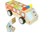 Figure Di Auto In Legno, Blocchi Colorati E Didattici