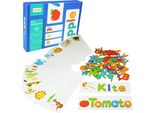 Gioco Di Spelling Di Carte Linguistiche Per Organizzare Lettere E Parole, Imparare L'inglese