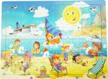 Puzzle In Legno Colorato Spiaggia Mare