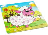 Puzzle Di Agnello In Legno Colorato