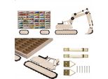 Piccolo Scaffale Per Macchinine Hot Wheels, 48 Spazi Per Macchinine, Escavatori