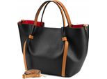 Borsa Shopper Da Donna In Pelle Nera Vera Pelle, Borsa Da Stivale, Borsa Messenger Italia