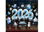 2026 Adesivi Per Finestre Di Natale, 1 Foglio Di Decorazioni Per Finestre, Adesivi Per Finestre Fai Da Te, Adatti Per Finestre, Porte Di Vetro, Casa, Scuola, Ufficio