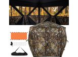Tenda Da Caccia Portatile Costway, Rifugio Da Caccia Pop-Up Per 2-3 Persone Con Porta Laterale Silenziosa, Finestra, Pannelli Di Sicurezza E Borsa Per Il Trasporto, Tenda Mimetica Da Caccia