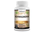 Ashwagandha 2100 Mg (120 Capsule) Integratore Alimentare, Sistema Immunitario, Umore, Ansia, Cervello, Memoria, Umore, Relax