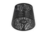 Paralume In Ferro Battuto Intagliato A Forma Di Albero Della Foresta E27 Mini Paralume Per Lampada Da Tavolo Camera Da Letto Comodino Decorazione (Nero)