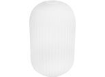Paralume Riffle Bianco Cilindrico Alto 33 Cm – Elegante Paralume In Vetro Per Un'illuminazione Moderna