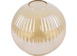 Paralume Riffle Color Miele, Sfera Piccola 14 Cm – Elegante Paralume In Vetro Per Un'illuminazione Calda