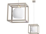 Lampada A Sospensione Eliza Cage Cashmere-Oro A 1 Luce Con Paralume Bianco E27 – Elegante Lampada A Sospensione Per Il Soggiorno