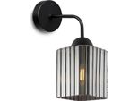 Applique Riffle Nera A 1 Luce Con Paralume Cubico Color Grafite E27 – Lampada Da Parete Moderna Per Ambienti Eleganti