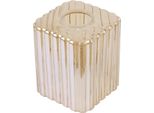 Paralume Riffle Color Miele Cubo 10 Cm – Elegante Paralume In Vetro Per Un'illuminazione Moderna