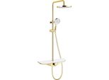 Mexen Exxo Set Doccia Esterno Con Soffione E Miscelatore, Oro/Bianco - 78113-25