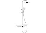 Mexen Exxo Set Doccia Esterno Con Soffione E Rubinetto, Cromo/Bianco - 78113-20