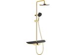Mexen Exxo Set Doccia A Parete Con Soffione E Miscelatore, Oro/Nero - 78113-75