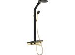 Mexen Blaze Set Doccia Esterno Con Soffione E Miscelatore, Nero/Oro - 78109-75