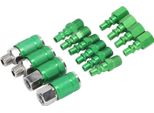 Kit Di Raccordi E Spine Per Aria 1/4In Npt, Set Di Raccordi Per Tubi D'aria, Kit Di Raccordi E Spine Per Aria, Raccordi Per Tubi D'aria, Set Di Connettori Rapidi Industriali, Accoppiatori D'aria