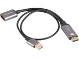 Lanberg AD-HD-DP-02 Adattatore Cavo Video 0,2 M Hdmi Tipo A (Standard) Displayport Argento