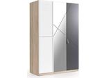 Armadio 3 Ante Moden Armadio Legno Grigio Specchio Camera Dei Bambini