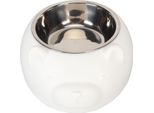 Ciotola Per Gatti In Acciaio Inox 304 Capacità 200 Ml Inclinazione Rialzata Per Gatti E Cani Bianco