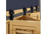 Sistema Di Porte Scorrevoli 1524 Mm - Ferramenta Per Porte Scorrevoli Nere - Porte Scorrevoli A Libro - Soluzione Per Porte Scorrevoli Interne