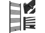 Radiatore Da Bagno Granitan | Puerto - 60/130 Cm - Nero - Design Moderno - Scaldasalviette