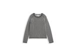 Tom Tailor Damen Strickpullover Mit Rundhalsausschnitt, Schwarz, Meliert, Gr. S