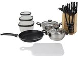 Set Di Utensili E Utensili Da Cucina Excellent Houseware, Acciaio Inossidabile, 18 Pezzi, Multicolore