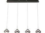 Arabella - Lampada A Sospensione 4 Luci Fabas Luce - Led 32W - Fumè Design Moderno