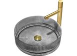 Mexen Eiva Lavabo In Vetro Da Appoggio 39 X 39 Cm, Nero - 24163970