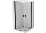 Mexen Mist Cabina Doccia Semicircolare A Battente 80 X 80 Cm, Trasparente, Nera - 8A31-080-080-70-00