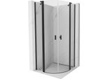 Mexen Mist Cabina Doccia Semicircolare Apribile 80 X 80 Cm, Trasparente, Nera - 8A32-080-080-70-00