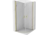 Mexen Mist Cabina Doccia Semicircolare A Battente 80 X 80 Cm, Trasparente, Dorata - 8A31-080-080-50-00