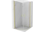 Mexen Mist Cabina Doccia Semicircolare Apribile 80 X 80 Cm, Trasparente, Oro Spazzolato - 8A31-080-080-55-00
