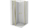 Mexen Mist L Cabina Doccia Semicircolare Apribile 80 X 80 Cm, Trasparente, Oro - 8A32L-080-080-50-00